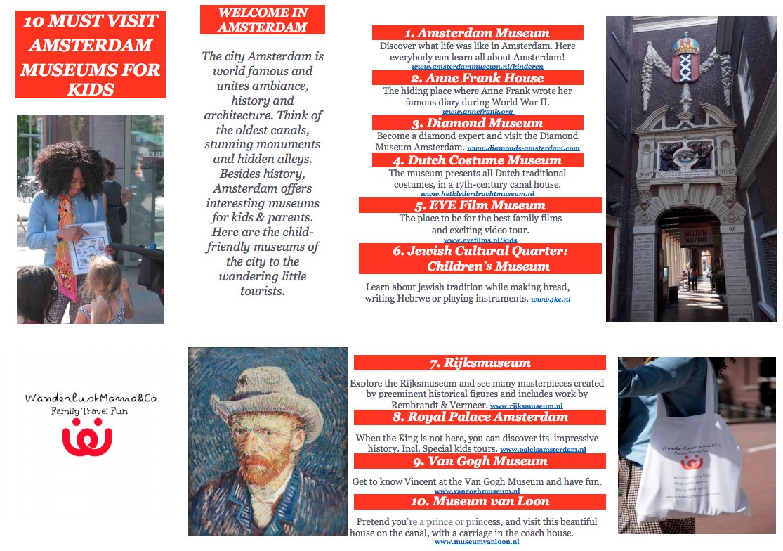 Must-Do in Amsterdam for kids list