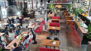 a group of people sitting at a table