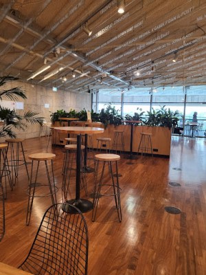 a room filled with furniture and a wood floor